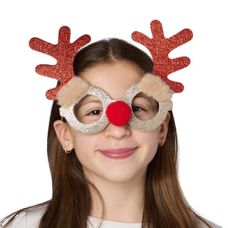 Glitter Antler Novelty Glasses on Gift Card Assorted