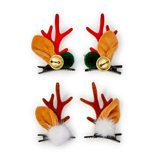 Reindeer Antlers Hair Clip air on Gift Card Assorted 2 Designs