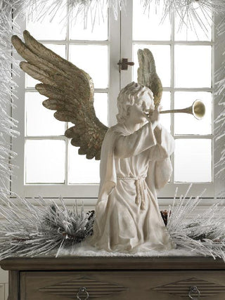 33" White Resin Angel