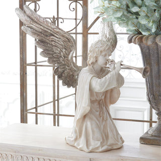 33" White Resin Angel