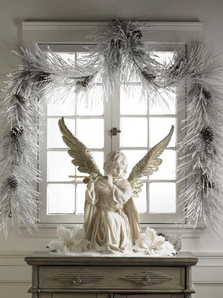 33" White Resin Angel