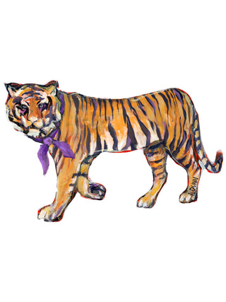 Tiger In Purple Game Day Acrylic