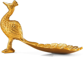 Large Gold Peacock Candy Dish Fruit Bowl, Decorative Bowl