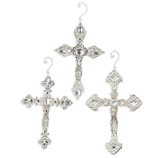 10" Two-Sided Cross Ornaments Rhinestone