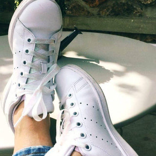 White Glitter Shoelaces