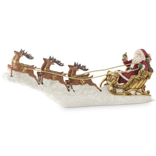 25" Resin Santa with Sleigh