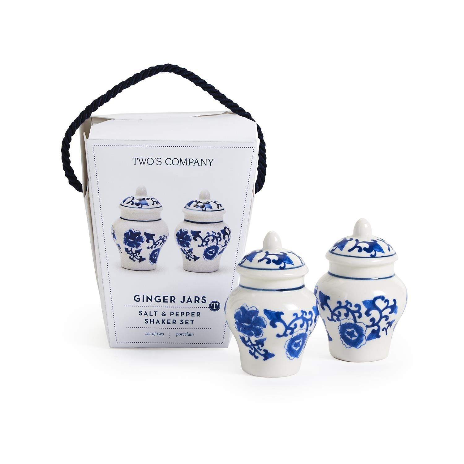 Two's Company Chinoiserie Ginger Jar Salt and Pepper Shaker - Thumbnail 2