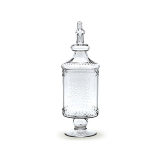 Hand-Etched Footed  Jars with Lid