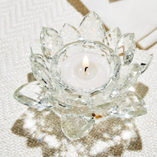 Lotus Flower Crystal Candleholder