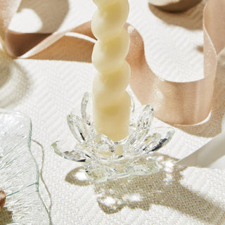Lotus Flower Crystal Candleholder