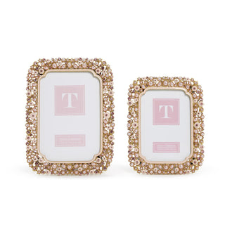 Pink Pearl and Rhinestone Photo Frame