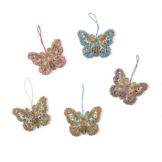 Hand-Beaded Butterfly Ornament