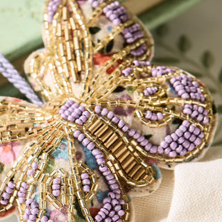 Hand-Beaded Butterfly Ornament