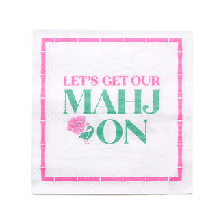 Let's Mahj On 3-Ply Paper Cocktail Napkin