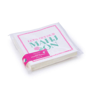 Let's Mahj On 3-Ply Paper Cocktail Napkin