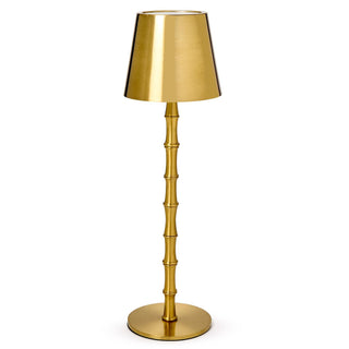 LED Cordless Gold Bamboo Lamp