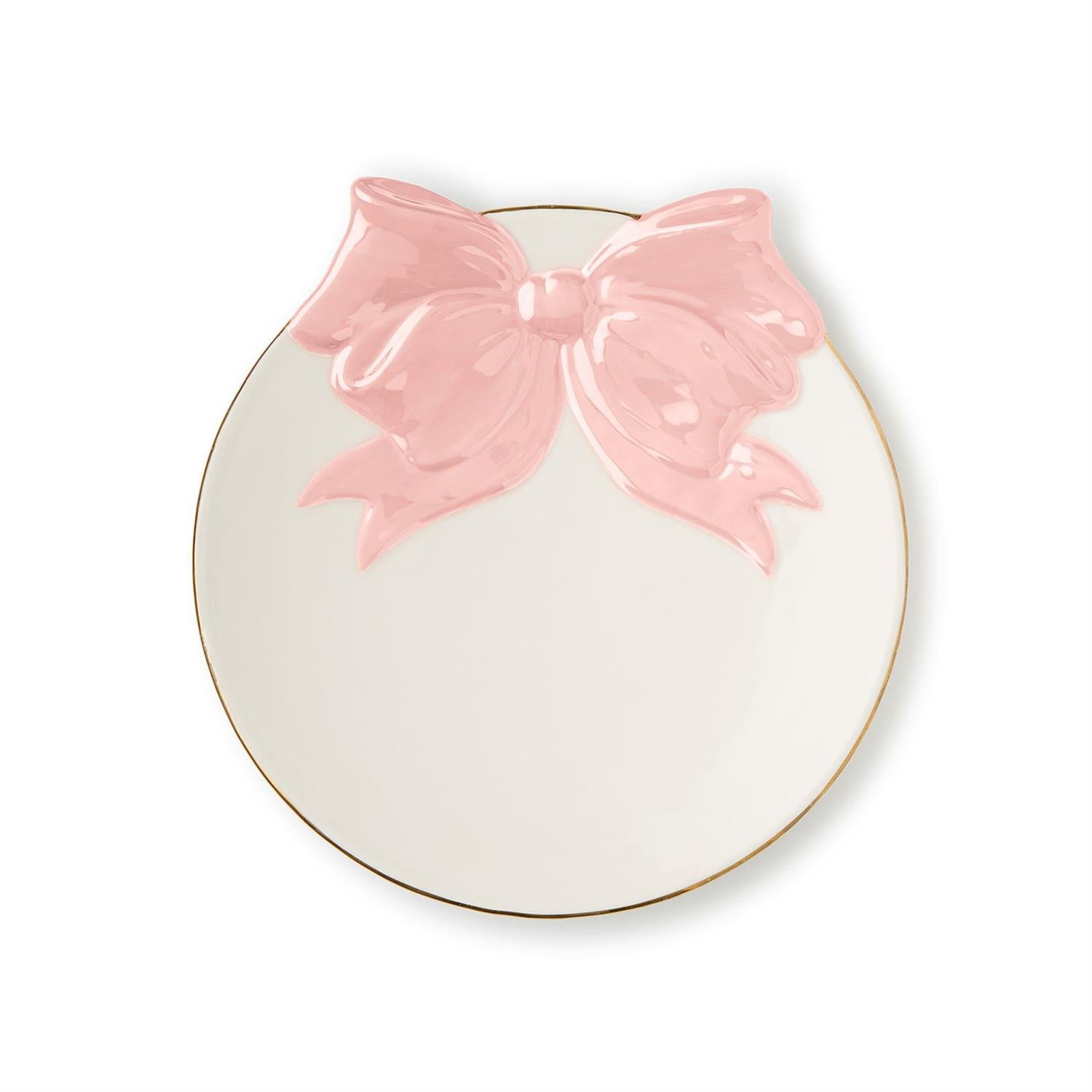 Two's Company Bow Tidbit Plate - Thumbnail 4