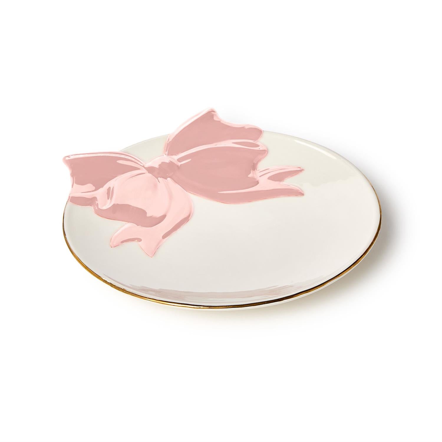 Two's Company Bow Tidbit Plate