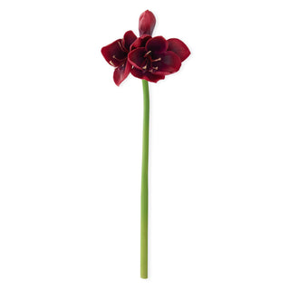 28 Inch Real Touch White Burgundy Stem
