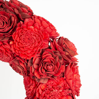 Shola Cottage Rose 15" Red Wreath