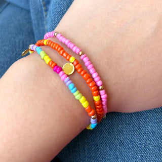 Sunny Mini Seed Bead Bracelet Stack