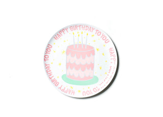 Happy Birthday Cake Melamine Dinner Plate