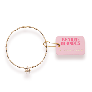 Gold Bow Charm Bracelet