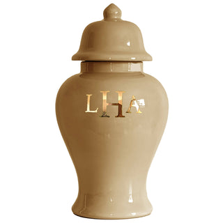 Classic Monogram Ginger Jars in 17 Colors | Wholesale: White / Large