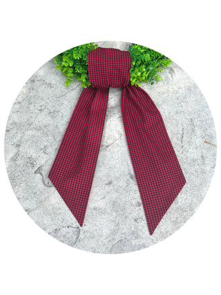 Black Gingham Check Sash