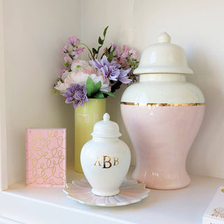 Classic Monogram Ginger Jars in 17 Colors | Wholesale: White / Large