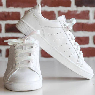 White Glitter Shoelaces