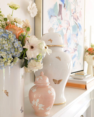 Gilded Butterflies Ginger Jars: Small