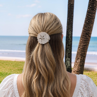 Sand Dollar Tiny Flat Shape Hair Clip