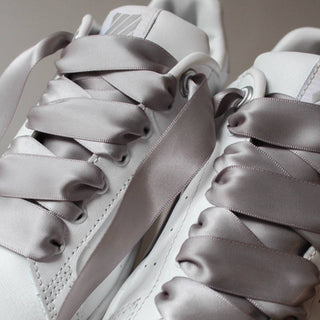 Grey satin laces