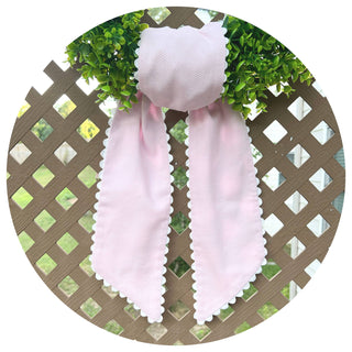 Color Cotton Pique Sash with Trim: Pink / 54 inches