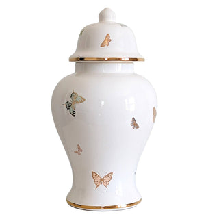 Gilded Butterflies Ginger Jars: Small