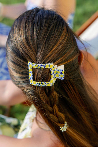 Flat Square Hair Clip | Large | Limoncello