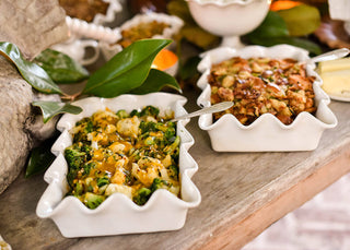 Signature White 13" Ruffle Casserole