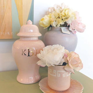 Classic Monogram Ginger Jars in 17 Colors | Wholesale: White / Large