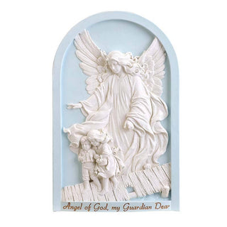 Guardian Angel Wall Plaque-Blue