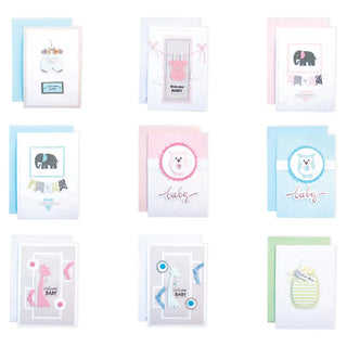 Handmade Embellished cards - Welcome Baby