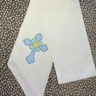 Blue Cross Wreath Sash