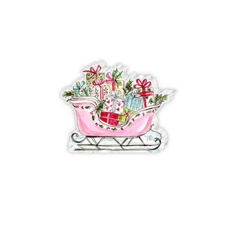 Pink Sleigh Full Of PresentsSmall Acrylic Art