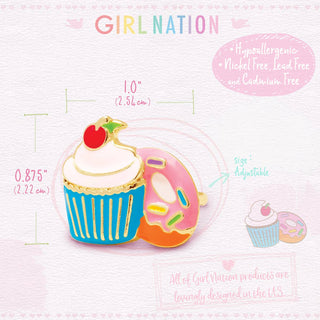 Cupcake Cutie Adjustable Ring with Gift Box