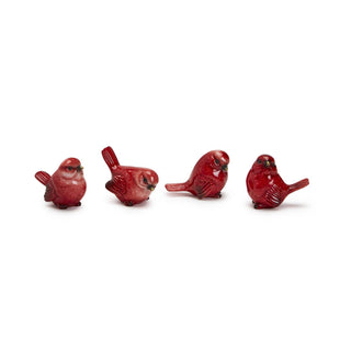 Red Cardinal Hand-Painted Birds