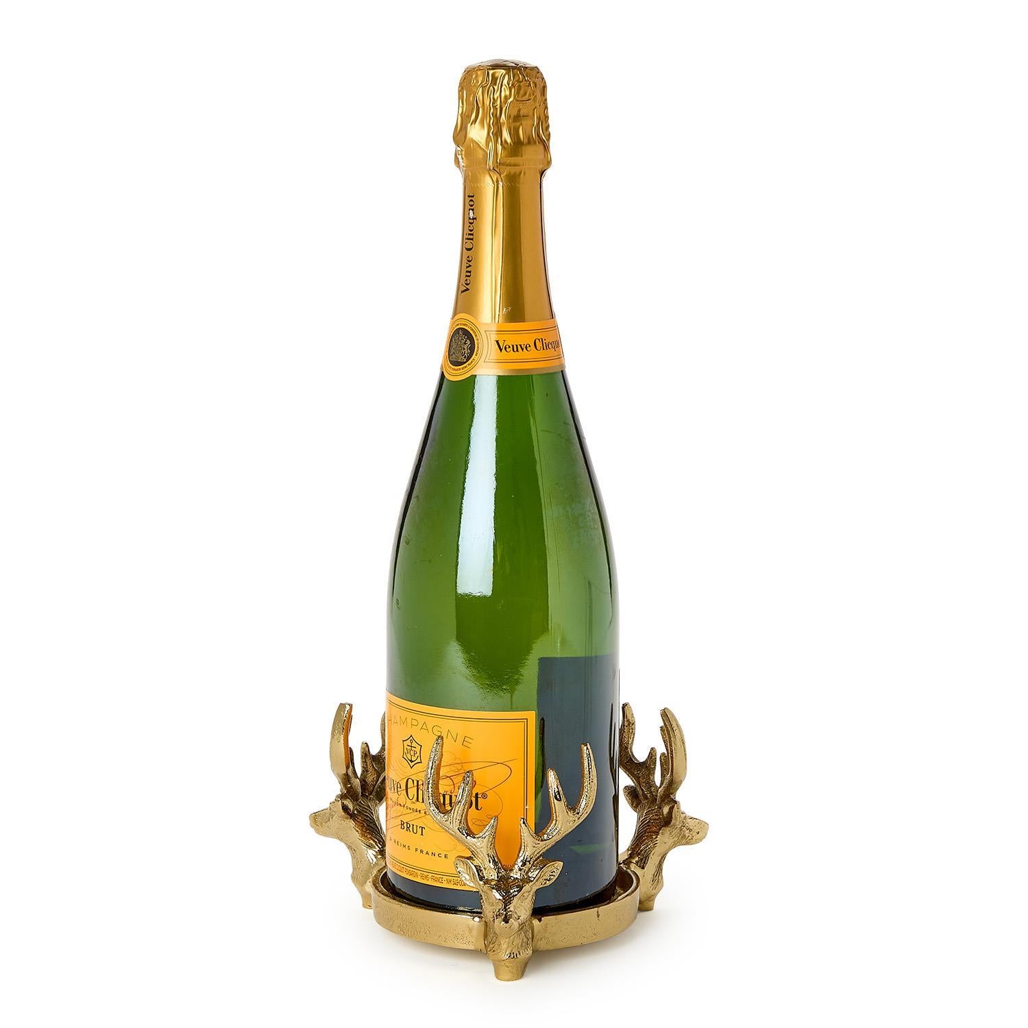 Gold Stag Bottle Coaster/Pillar Candleholder - Thumbnail 3