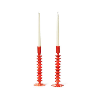 Hand-Blown Glass Candlesticks