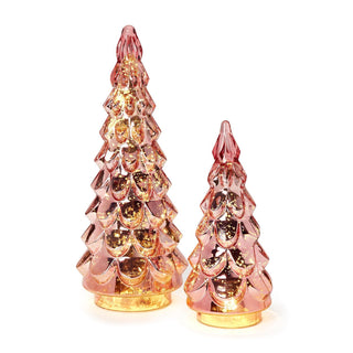 Pink Mercury Glass LED Christmas Tree