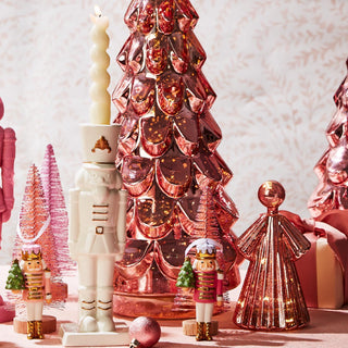 Pink Mercury Glass LED Christmas Tree