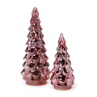 Pink Mercury Glass LED Christmas Tree
